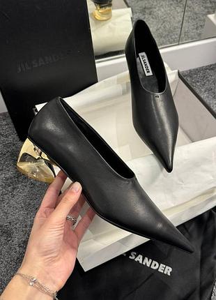 Чорні туфлі jil sander преміум люкс