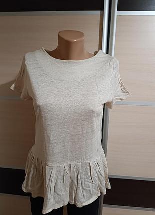 Футболка zara , 100%льон