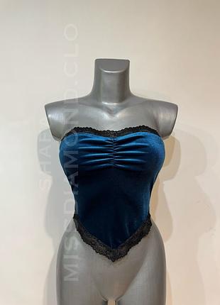 Велюровий готичний топ