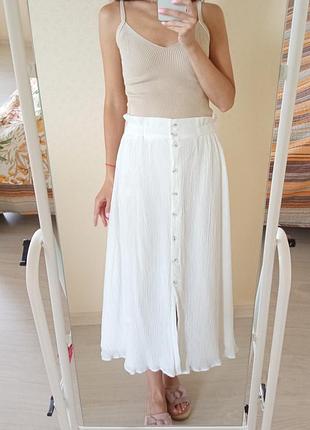 Біла жата спідниця h&m