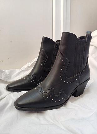 Новые черные сапоги казаки размер 40 river island
