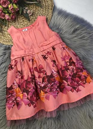 Нарядна сукня з фатіновою оборкою 12 - 18 міс.