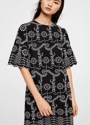 Хлопковое платье из ткани "шва" р-р 10.