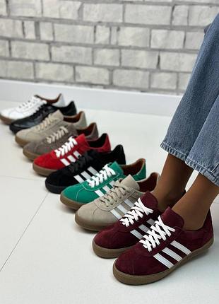 Кеди жіночі натуральна замша/шкіра