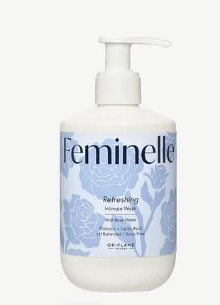 Освежающий гель для интимной гигиены с розовой водой feminelle