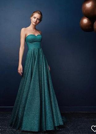 Сукня випускна вечірня bridal secret ізумрудна 36 розмір