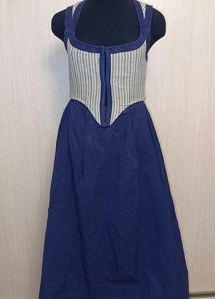 Винтажное льняное платье