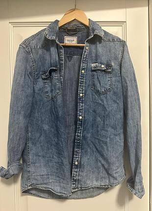 Рубашка джинсовая guess (мужская )