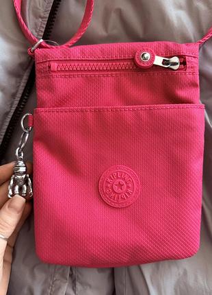 Сумка месенджер kipling pink jola metal monkey 2
