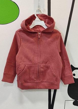 Худи толстовка розовая на молнии 2 года 2т 92 см с капюшоном олд неви для девочки 2