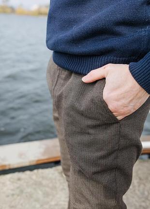Брюки в клітинку . стильні брюки