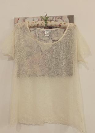 Ажурна стрейчова футболка