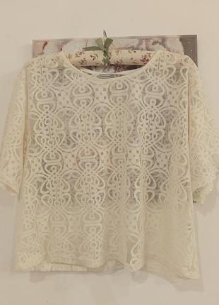 Укорочена футболка мережевна