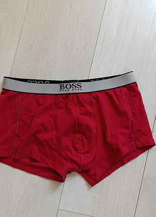 Красные трусы мужские боксерки базовые коттоновые hugo boss m м 10 38 46