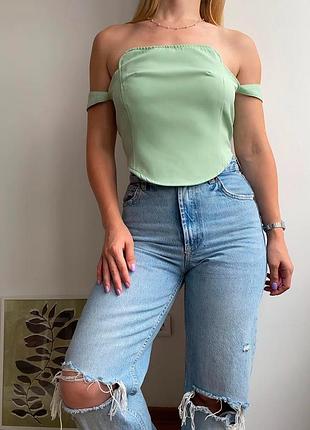 Новий м‘ятний топ cider в корсетному стилі