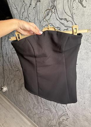 Асеметричний корсет чорний xs