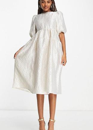 Серебристое платье monki, размер 14