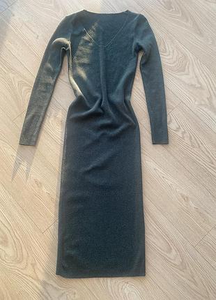 Тепла сукня осінь-весна, зима темно-зеленого кольору