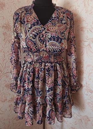 Шифоновое платье размер 46-48