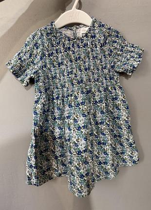 Муслінова сукня в квітковий принт zara 98р(92)