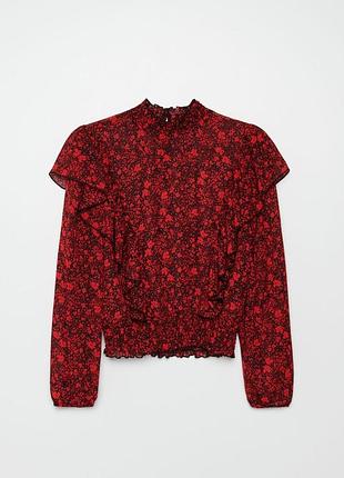 Легка блуза cropp town з квітковим принтом