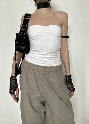 Вінтажний білий топ