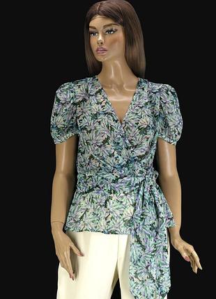 Брендовая шифоновая блузка okenza от "morgan" с цветочным принтом. размер eur40 и eur42.