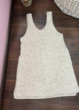 Вʼязаний теплий сарафан zara