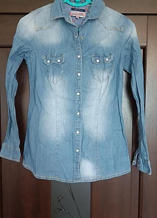 Джинсова сорочка alcott розмір вказаний xs