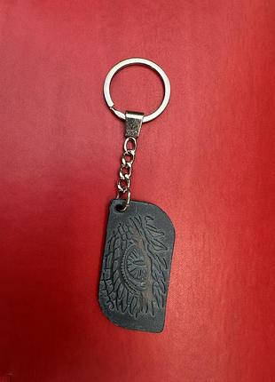 Якісний шкіряний брелок з оком змії