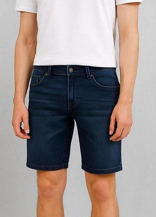 Шорти чоловічі бермуди джинсові, livergy, темно-синій, 52 та 54 розміри