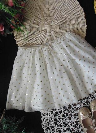 Шикарна пишна фатінова спідниця з золотистим мерехтінням h&m