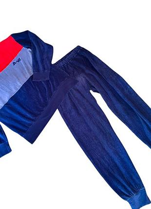 Р. 46-48/m-l женский синий махровый костюм