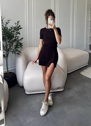 Комплект футболка+ спідниця-шорти