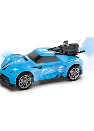 Автомобиль sulong toys spray car на р/у – sport (голубой, 1:24, свет, функция туман)