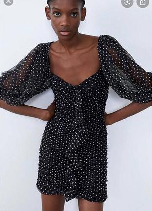 Сукня zara в горох