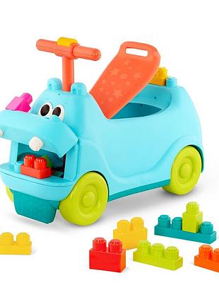 Баттатокаталка с конструктором battat бегемотик санни