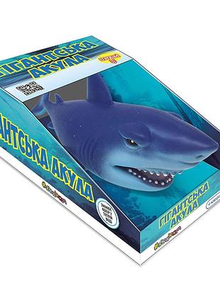 Стретч-іграшка у формі тварини — гігантська акула (синя)