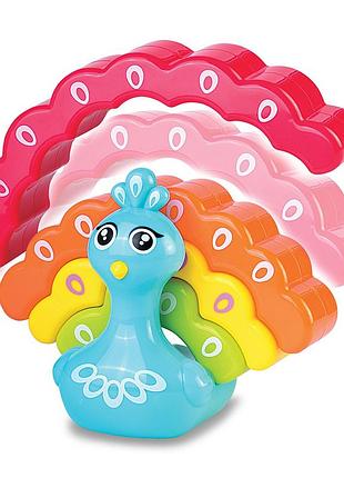 Развивающая игрушка-балансир kiddi smart – радужный павлинчик