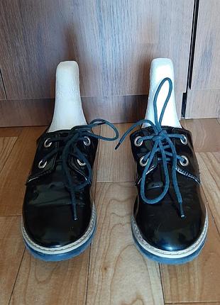 Туфли детские, на девочку, черного цвета