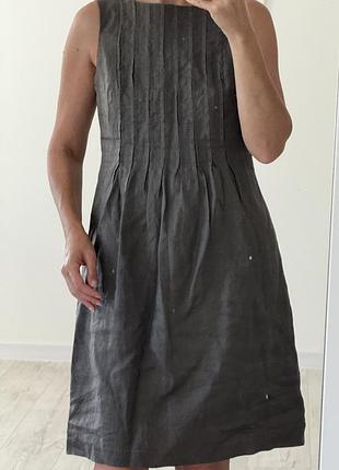 Платье сарафан zara льняное раме