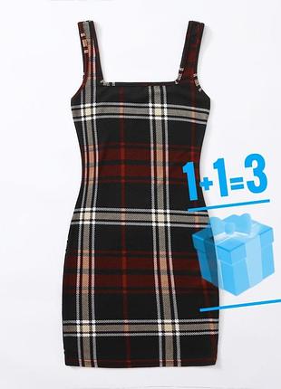 Міні сукня в клітинку shein l