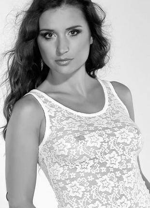 Кружевная, гипюровая маечка, майка от бренда sutherland