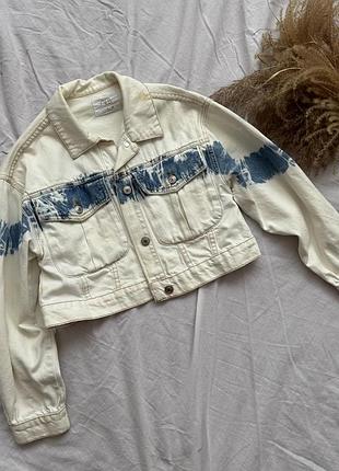 Детская креативная укороченная джинсовая куртка для девочки