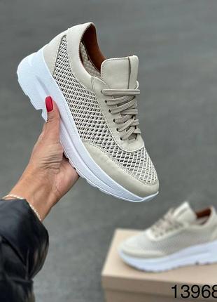 Кроссовки женские натуральная замша/кожа