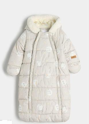 Новый суперовый зимний комбинезон-конверт sinsay