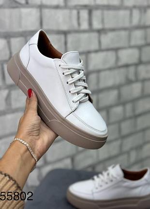 Кеди на потовщеній підошві натуральна замша/шкіра