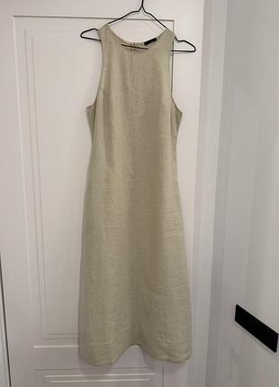 Лляна сукня massimo dutti.