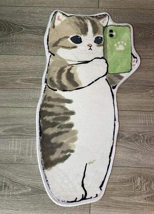 Коврик 48× 96 килимок котик з телефоном