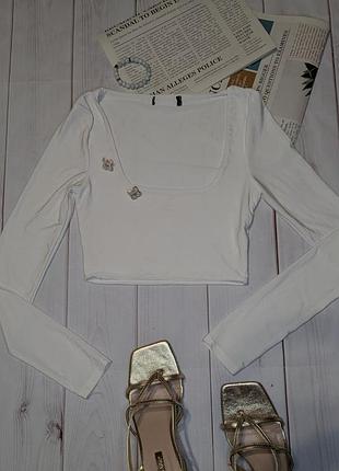 Білий кроп -топ s-m